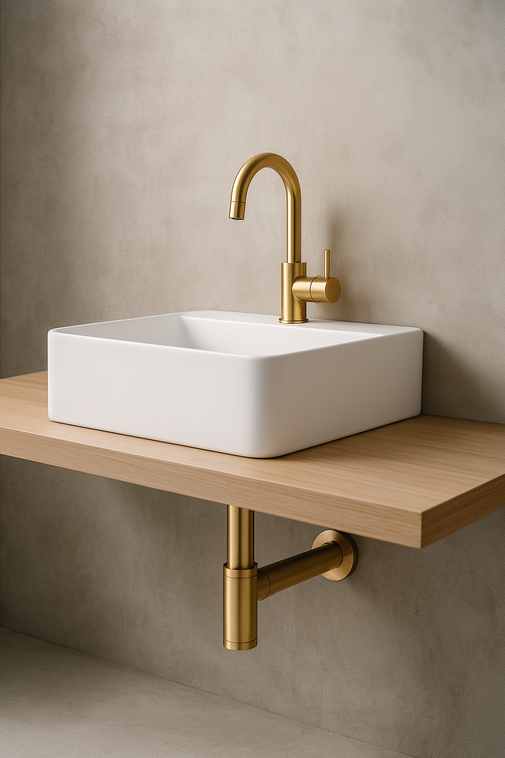 Siphon de Lavabo Torino – Finition Or Brossé