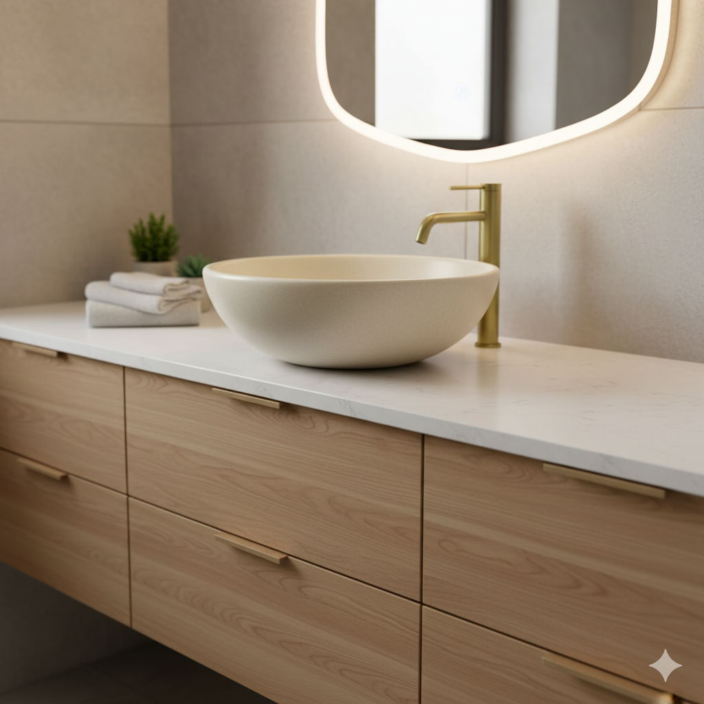 Mitigeur de Salle de Bain Roma – Finition Or Brossé