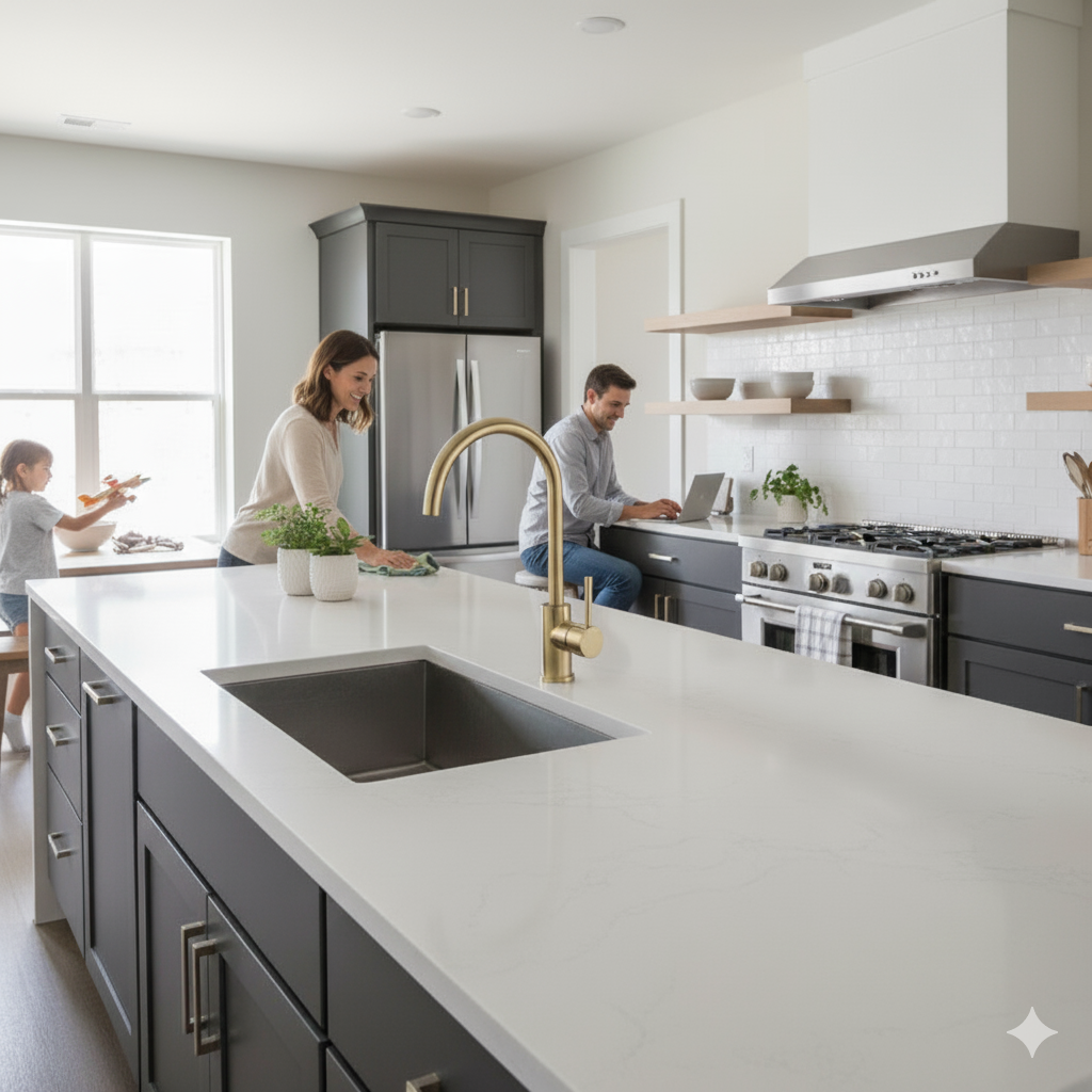 Mitigeur de Cuisine Oro – Finition Or Brossé