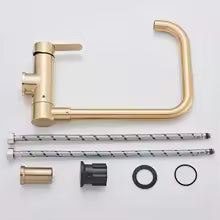 Robinet de cuisine pliable en laiton brossé Olga