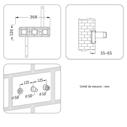 Colonne de Douche Encastrée Fontana