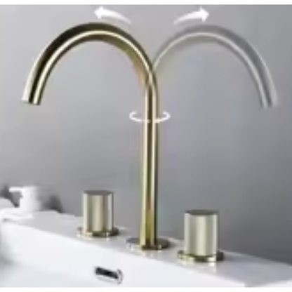 Migitigeur de salle de bain finition Or Brossé Saleccia