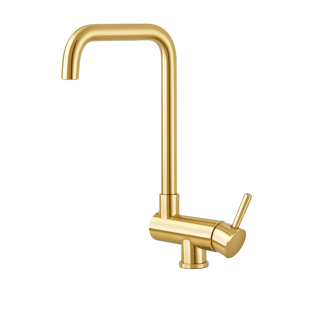 Robinet de cuisine pliable en laiton brossé Olga