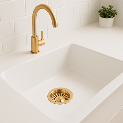 Bonde d’évacuation en laiton doré