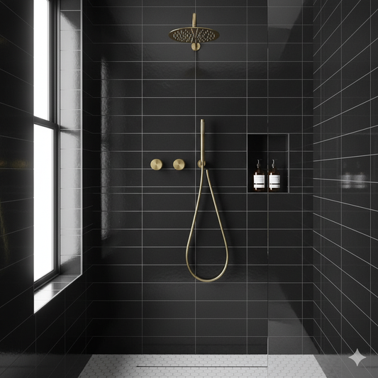 Colonne de Douche Encastrée Fontana – Finition Or Brossé