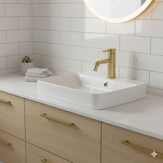 Mitigeur de Salle de Bain Milano – Finition Or Brossé