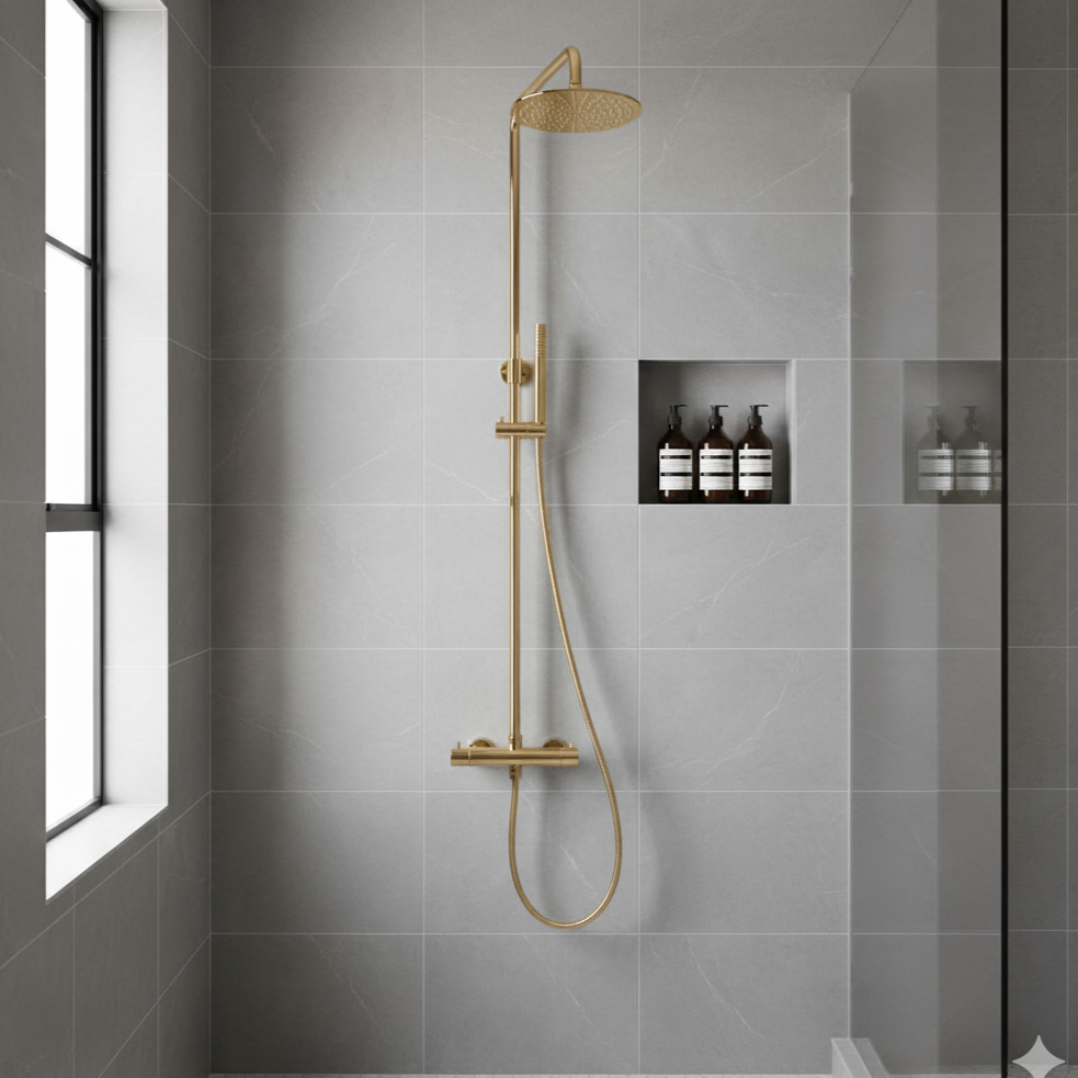 Colonne avec ciel de Douche Orora – Finition Or Brossé