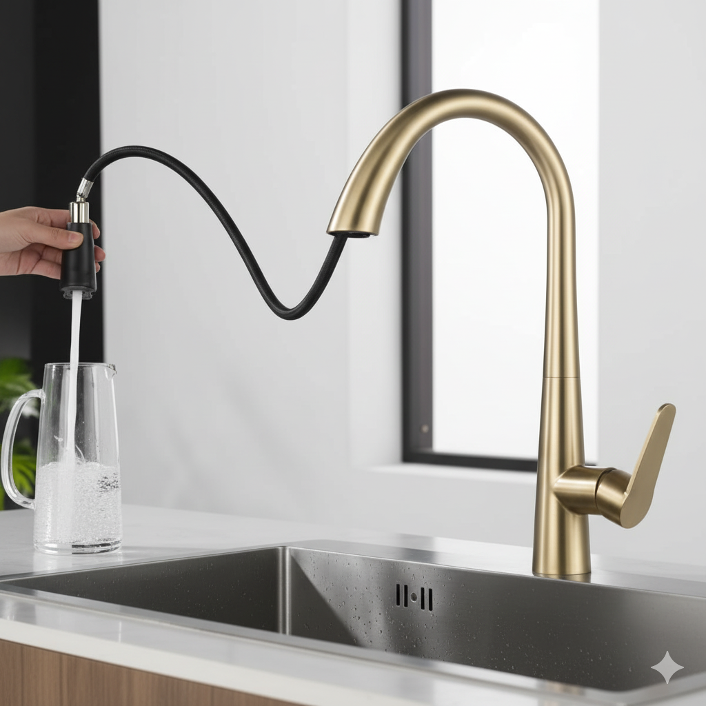 Mitigeur de Cuisine avec Douchette Étirable Cigno