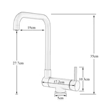 Robinet de cuisine pliable en laiton brossé Olga
