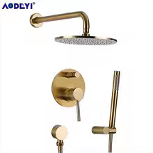 Colonne de Douche avec Ciel de Douche Montana – Finition Or Brossé